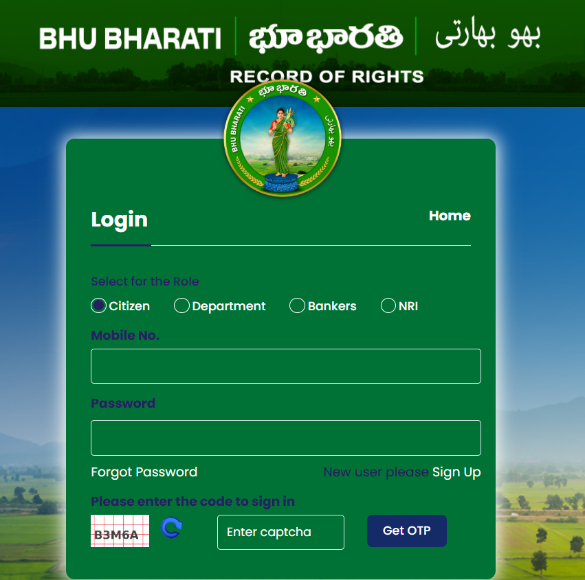 bhu bharathi login